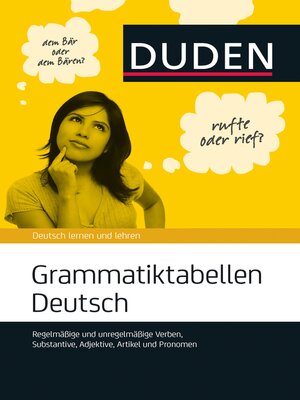 cover image of Grammatiktabellen Deutsch